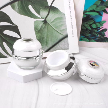 Bajo MOQ Luxury Luxury Skincare White Plastic Jars para cremas cosméticas Pot de jarra vacía